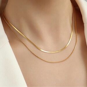 Gold Layered Snake Chain Necklace